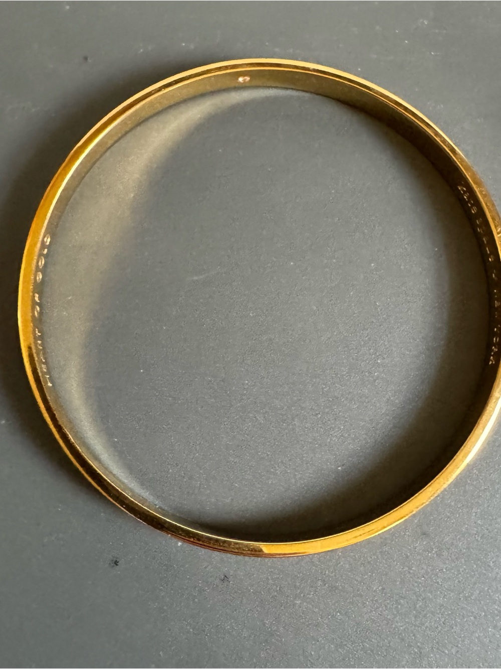 Kate Spade Heart Of Gold Bangle Bracelet Gold Tone Minimalist Stackable - Picture 7 of 8